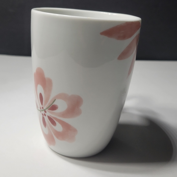 Set of 2 Corelle Coordinates Coffee Mug Tea Cup White with Pretty Pink Flowers - Picture 4 of 12